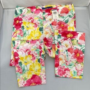 Ralph Lauren Pink and Yellow Floral Pants
